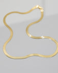 Herringbone Chain Necklace Necklaces P&K Yellow Gold | 16"  