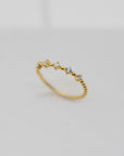 Five Bezel Beaded Ring Rings P&K   