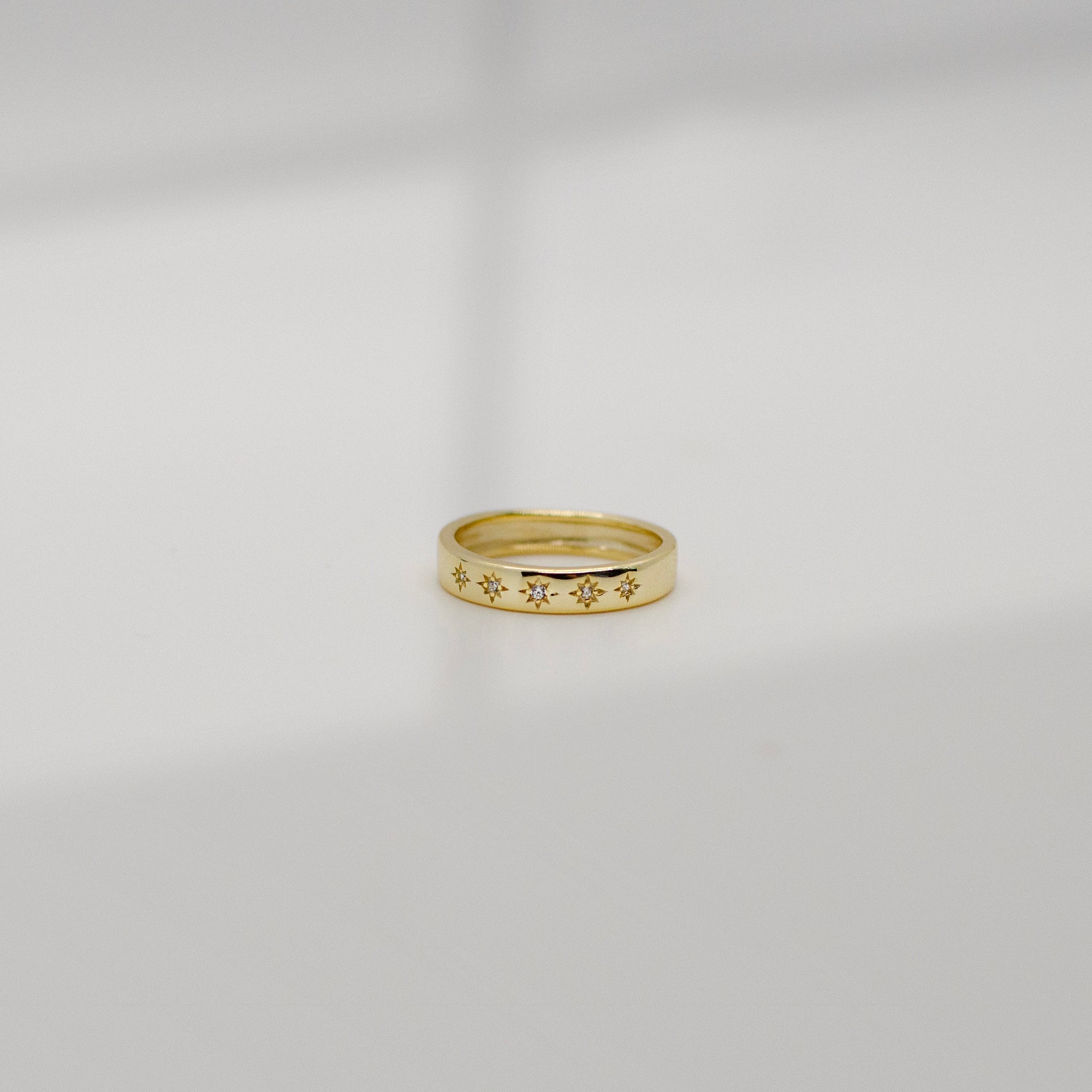 Tiny Stars Ring Rings P&K 5 Yellow Gold 