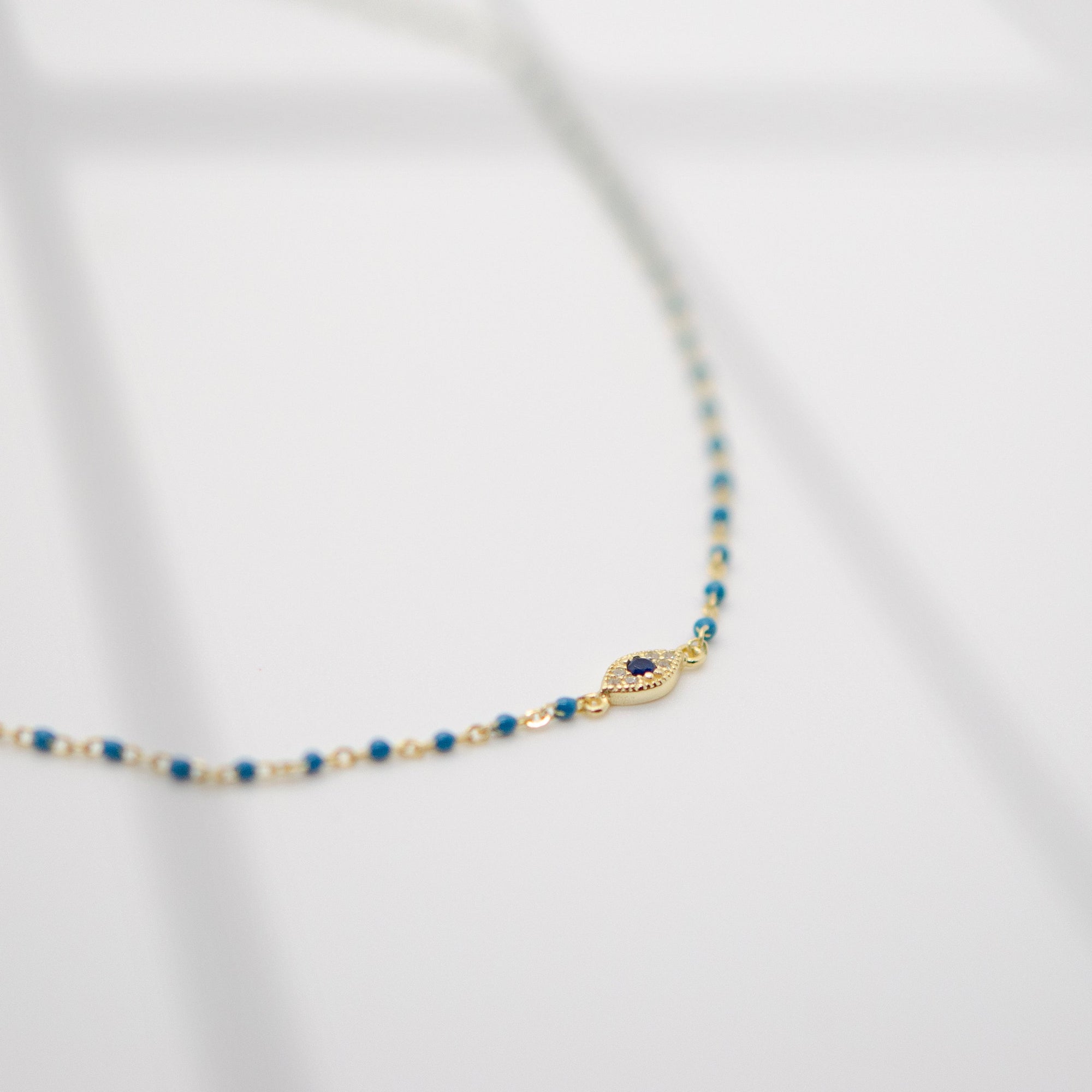 Hayley Eye Beaded Bracelet Bracelets P&K Turquoise Enamel  