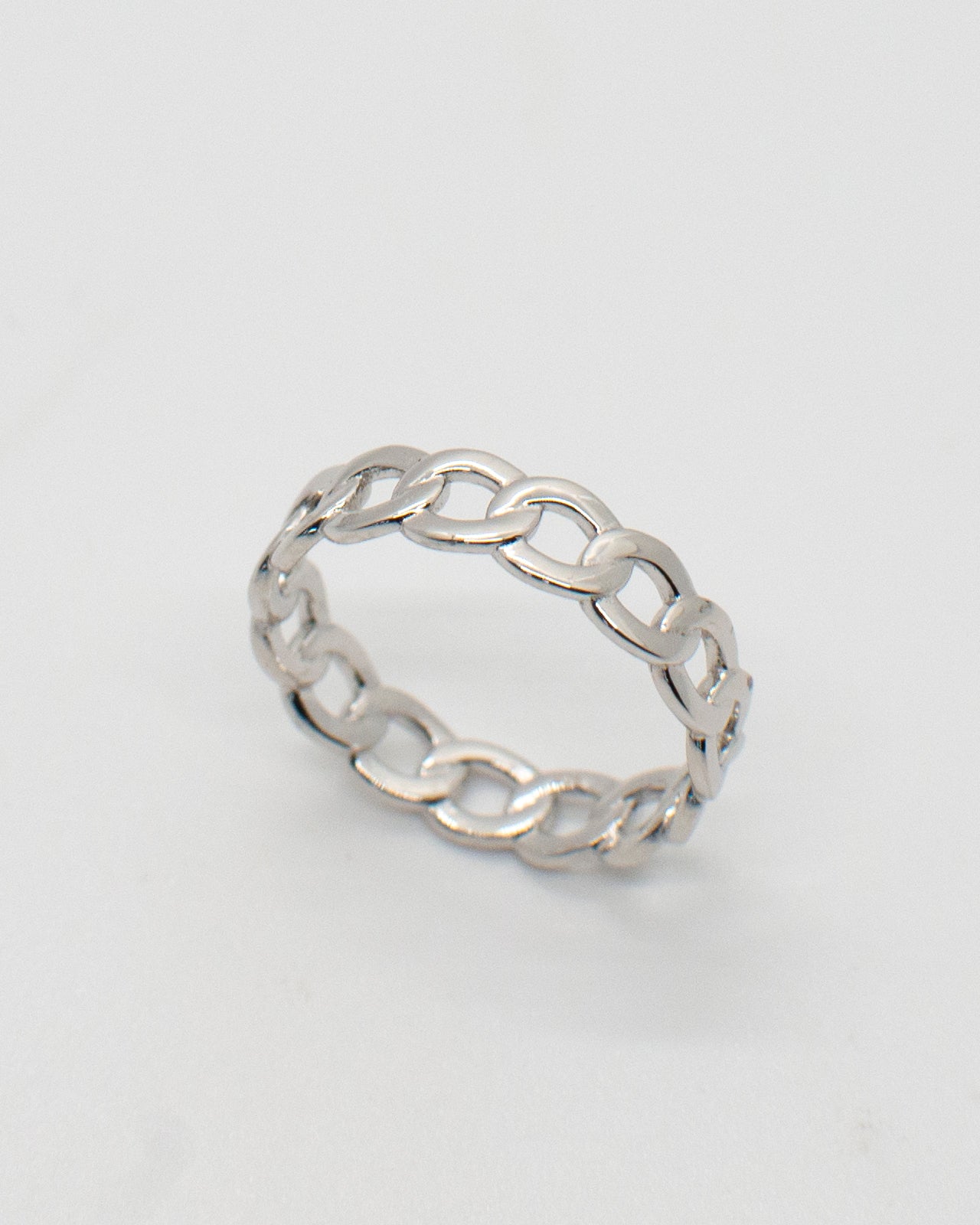 Chain Link Ring Rings P&K Silver 6 