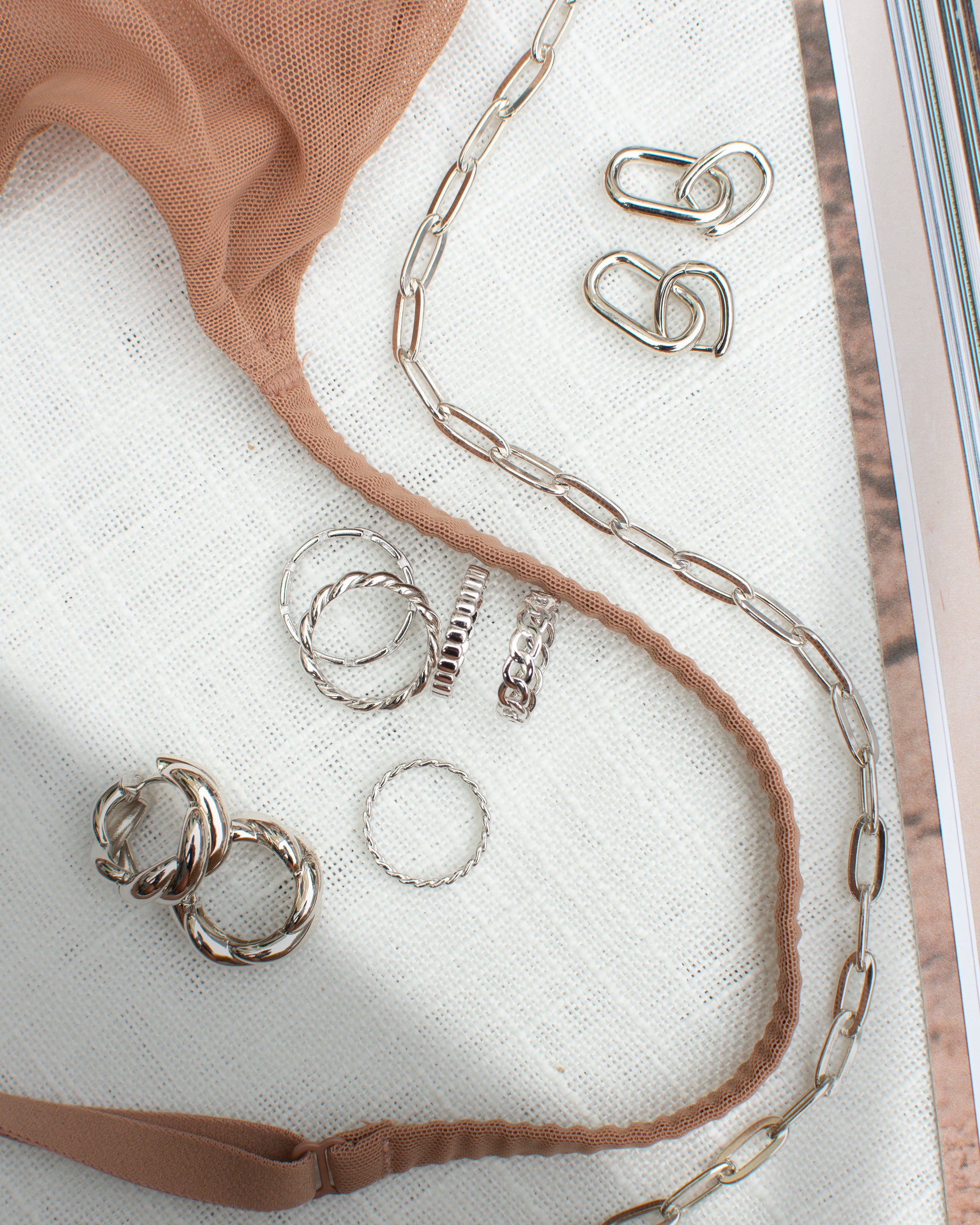 Chain Link Ring Rings P&K   