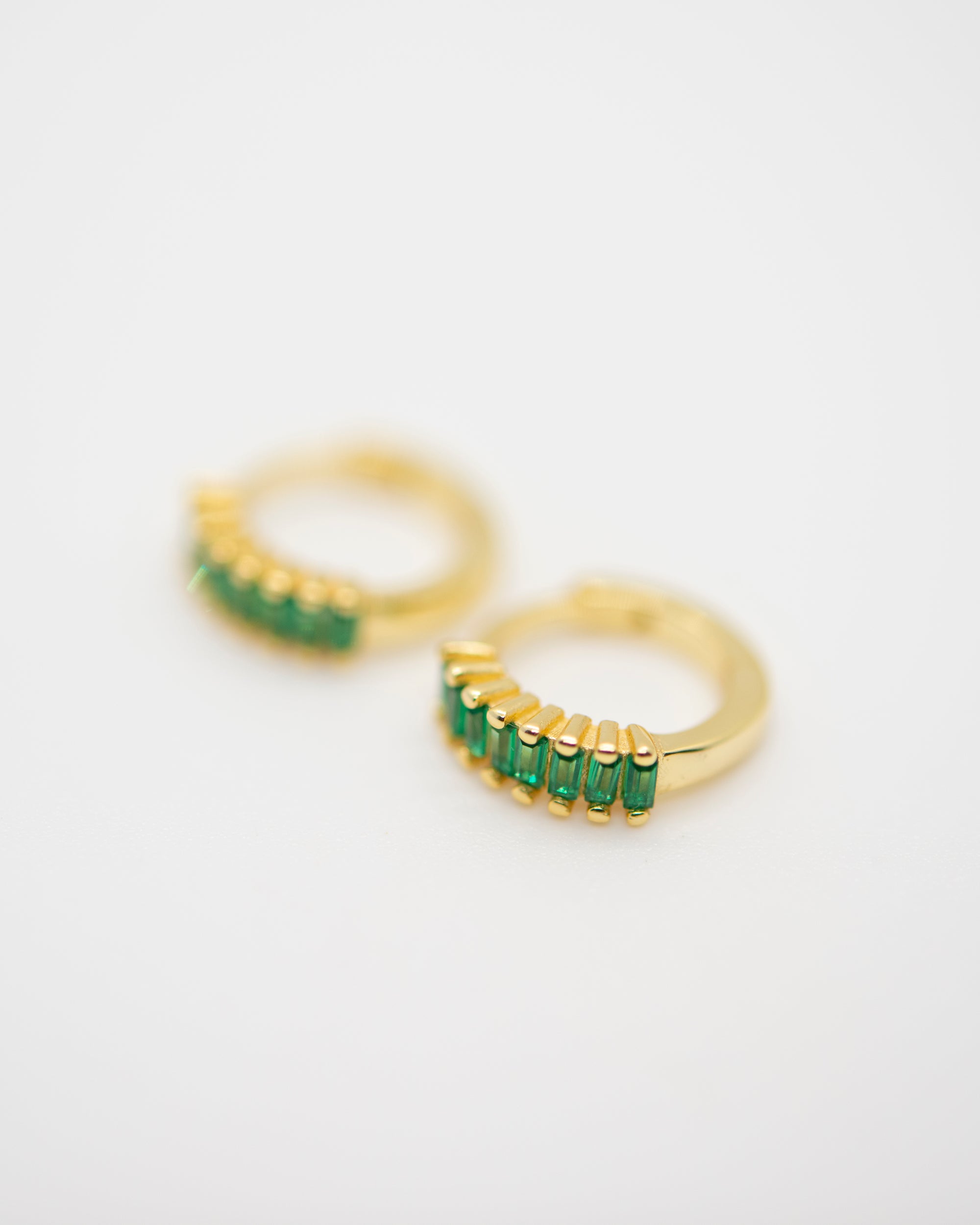 Multi Baguette Huggie Earrings Earrings P&K   