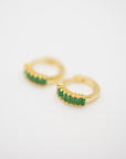 Multi Baguette Huggie Earrings Earrings P&K   