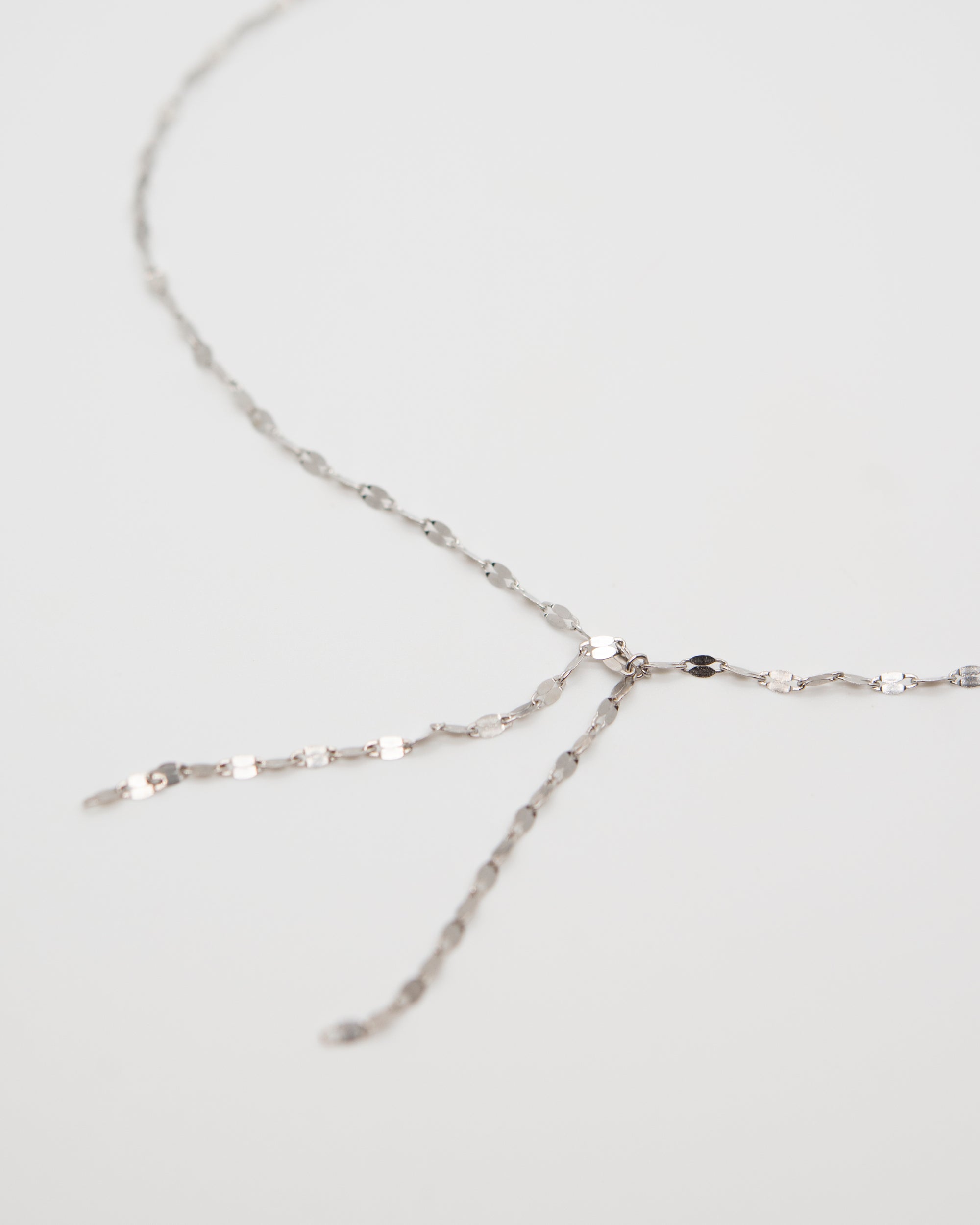 Double Strand Shimmer Coin Lariat Necklaces P&amp;K   