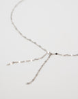 Double Strand Shimmer Coin Lariat Necklaces P&K   