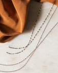 Double Strand Shimmer Coin Lariat Necklaces P&K   