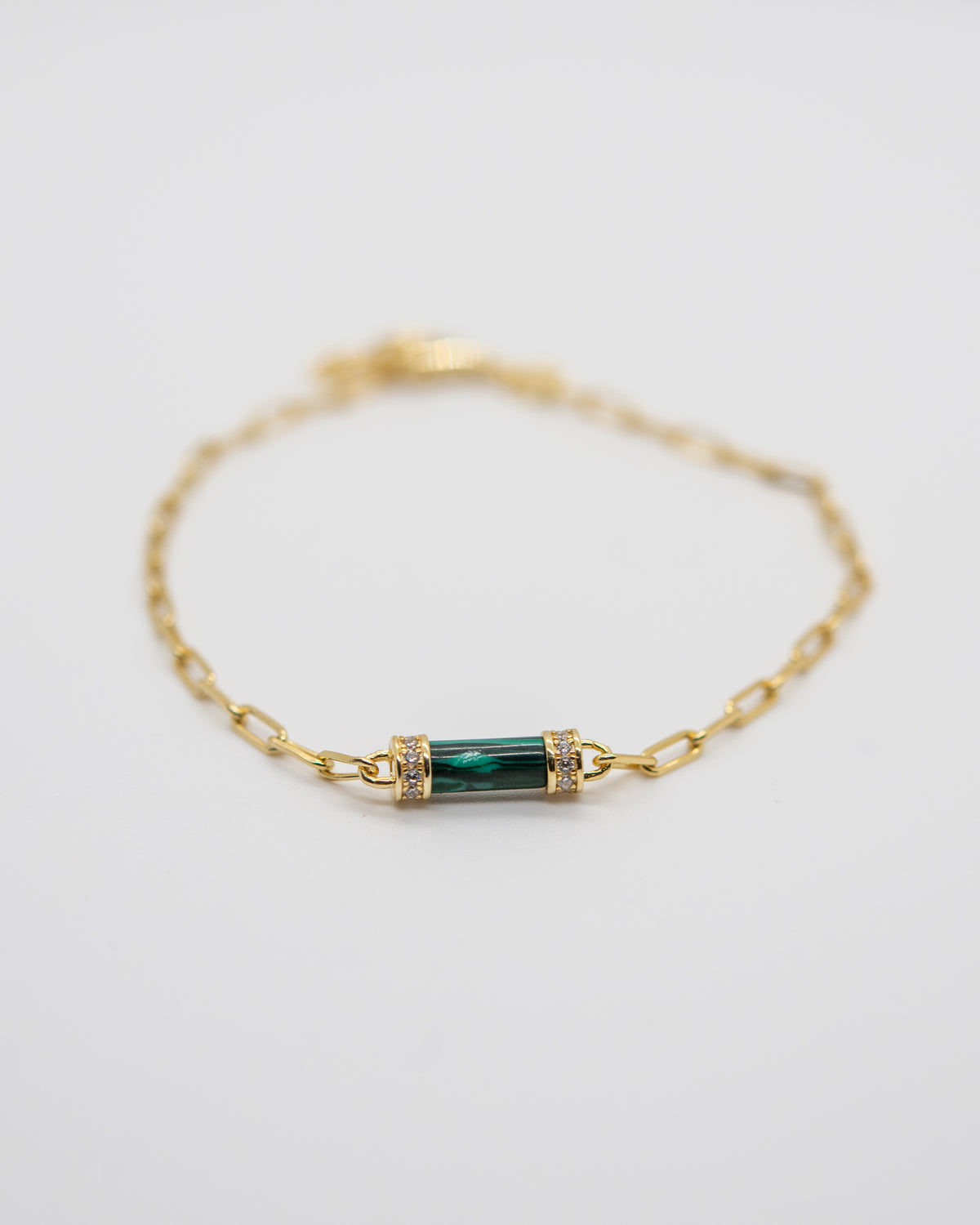 Alba Gemstone Bracelet Bracelets P&amp;K Malachite  
