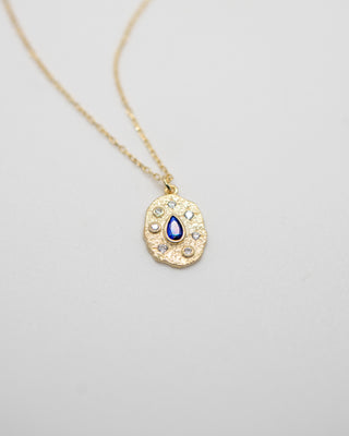 Altagracia Medallion Necklace Necklaces P&K Blue Sapphire  