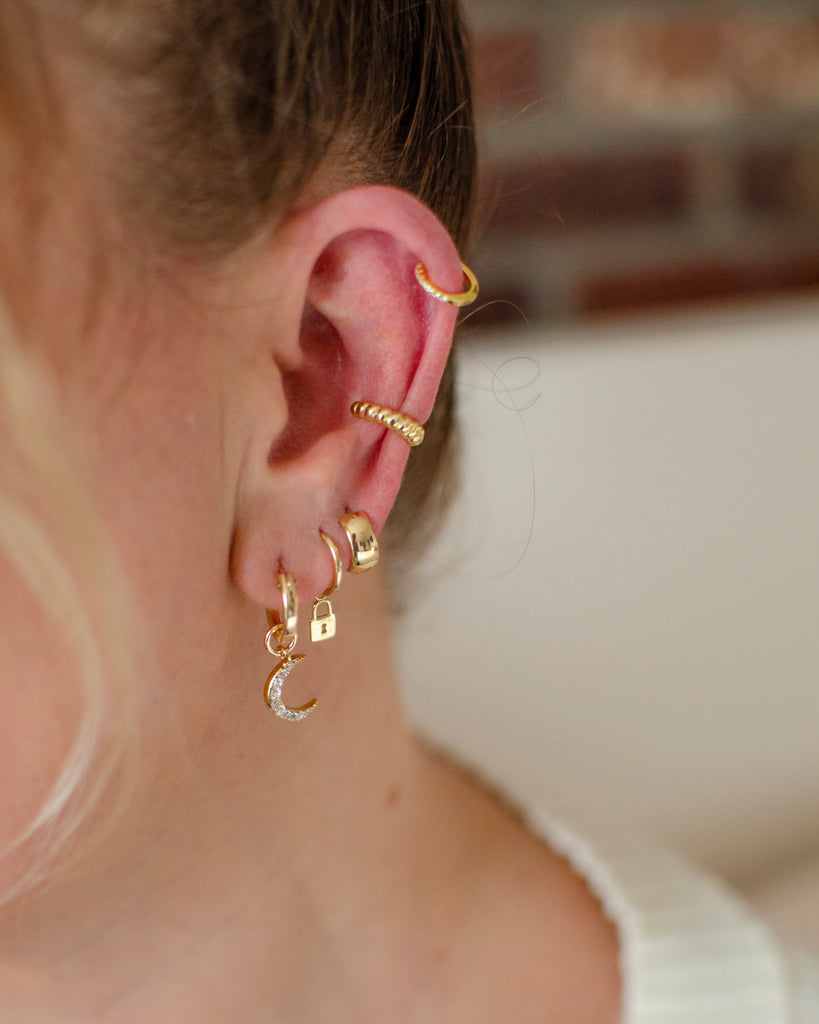 Lani Huggie Hoop Earring | Single Earrings P&K   