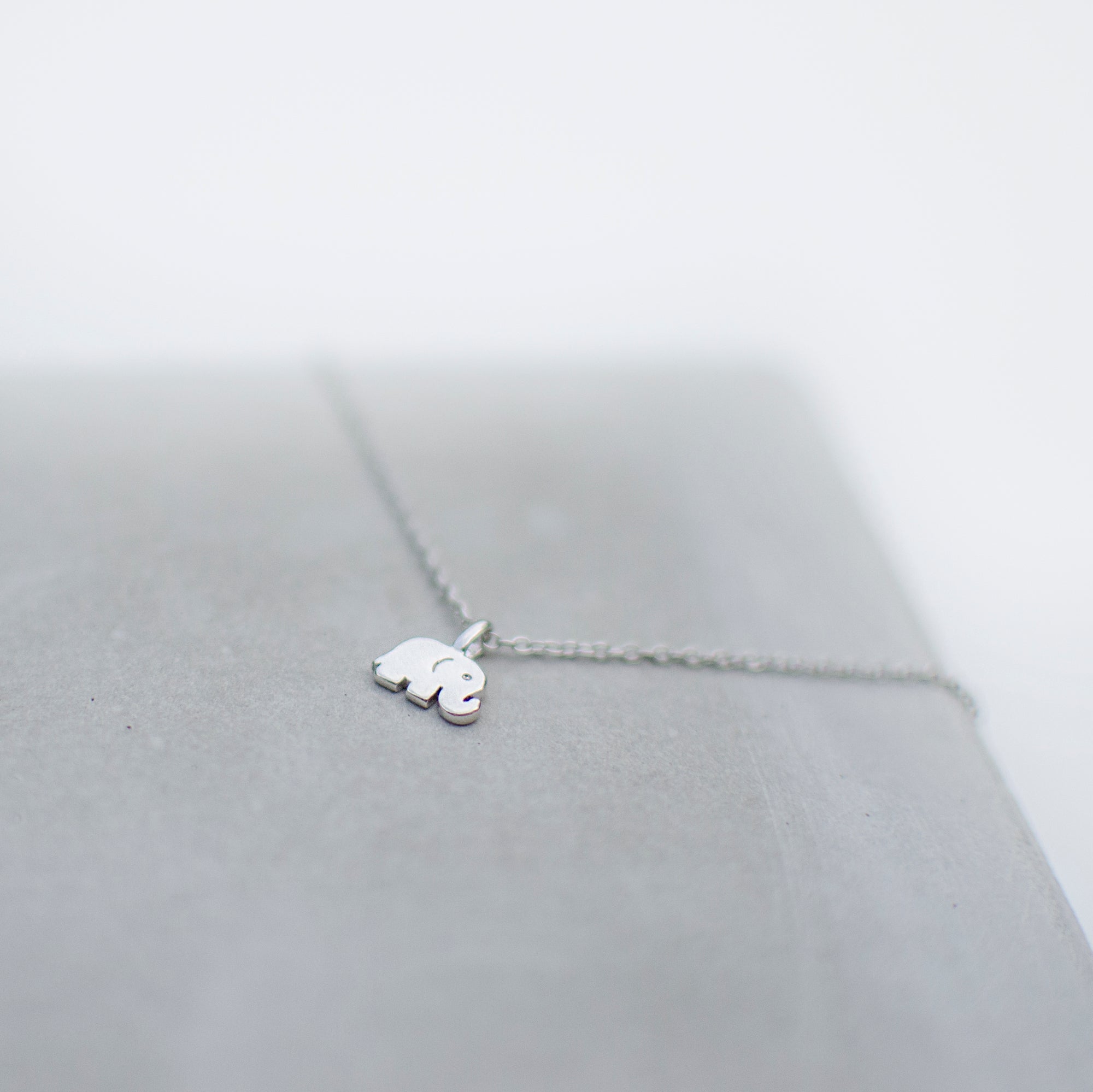 Baby Elephant Necklace Necklaces P&K Silver  