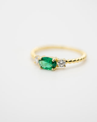 Evie Ring Rings Jewelry Design Group 6 Emerald CZ 