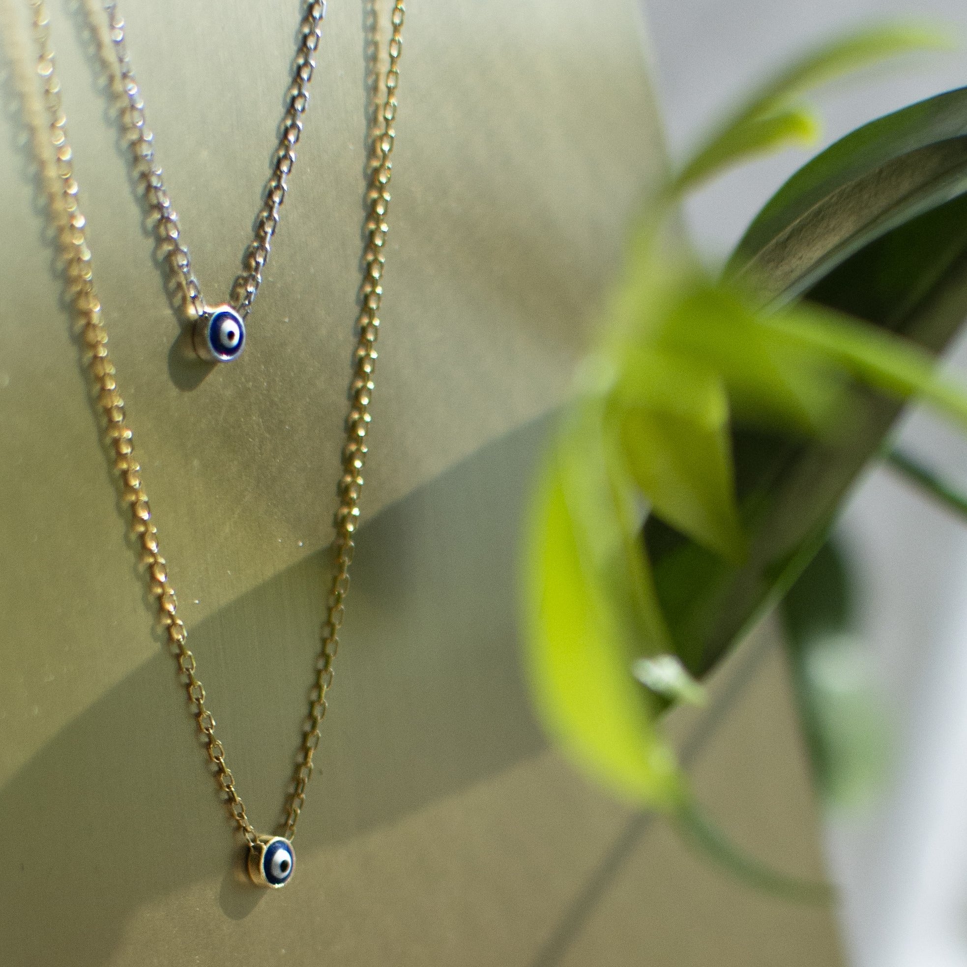 Teeny Tiny Enamel Eye Necklace Necklaces P&K   