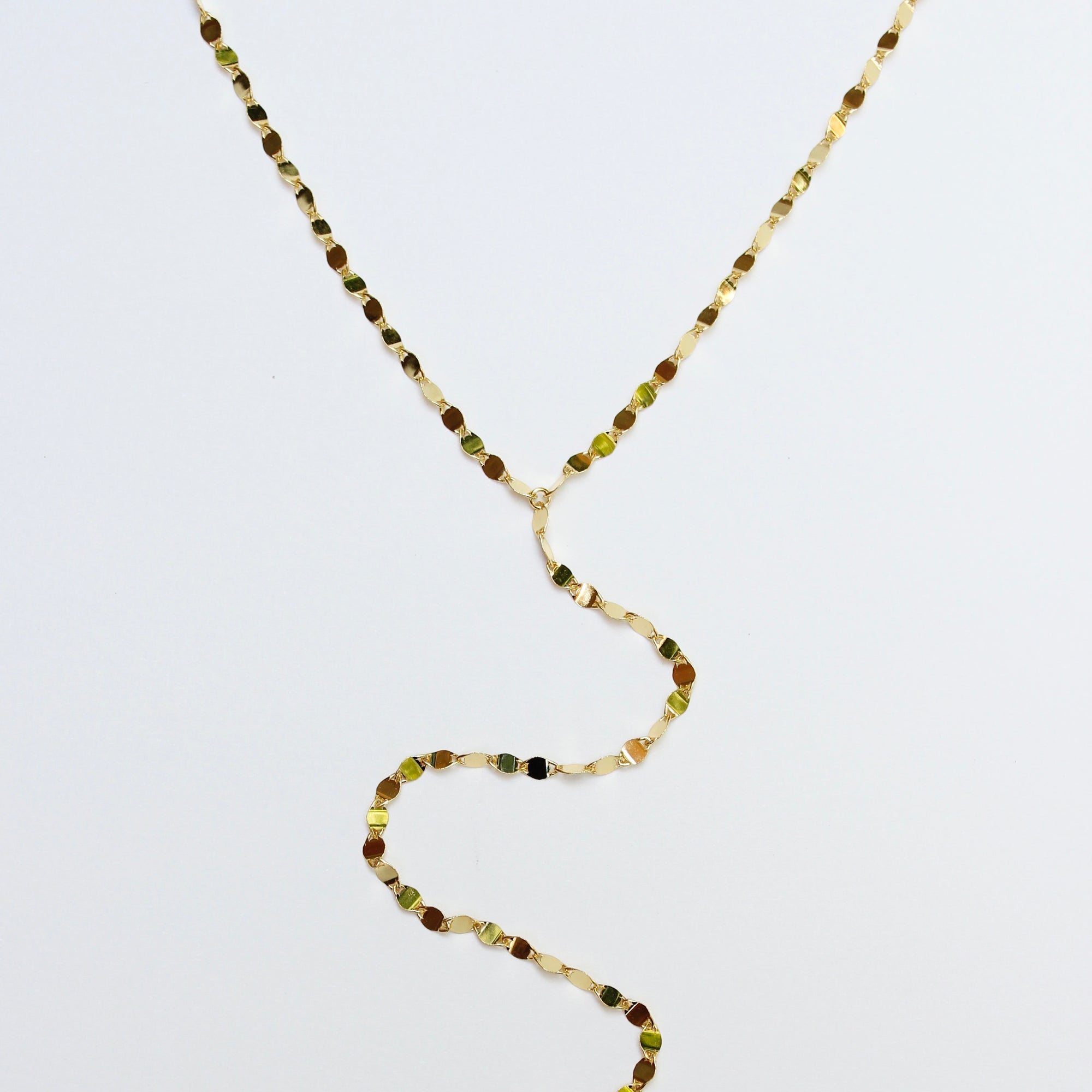 Sparkling Coin Lariat Necklaces P&K Yellow gold  
