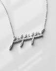 FuckFuckFuck Script Necklace Necklaces THATCH Rhodium plated  