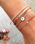 Half and Half Bracelet Bracelets P&K Red/Silver  