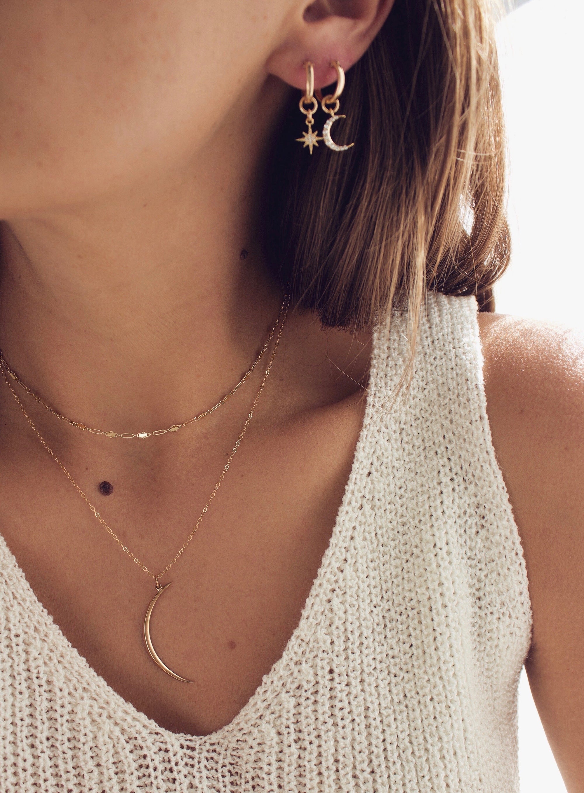 Crescent Necklace | Gold Necklaces Katie Waltman Jewelry   
