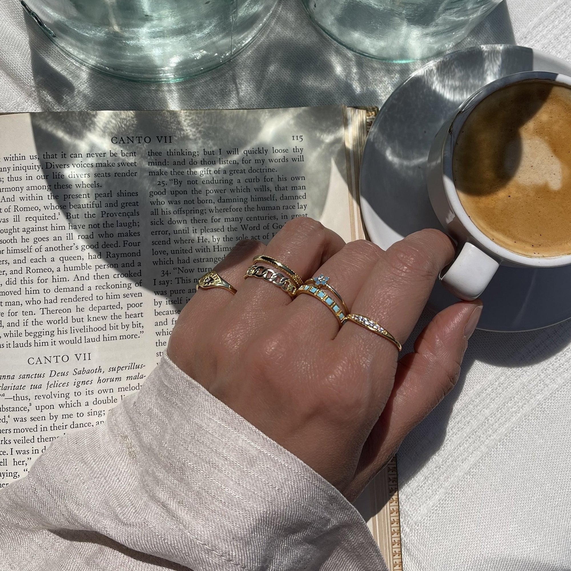 Textured Plain Stacking Ring Rings P&K   
