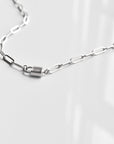 Jessa Lock Necklace Necklaces THATCH Silver  