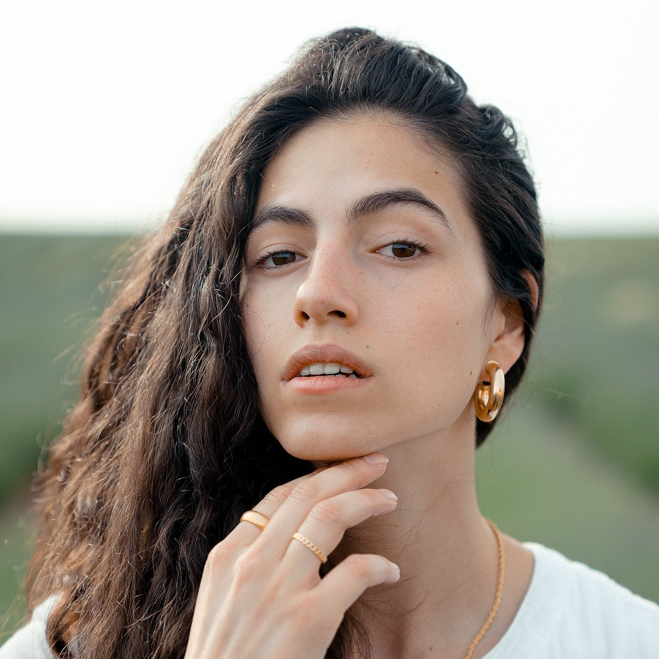 Sofia Chunky Hoop Earrings | Goldfill Earrings P&amp;K   