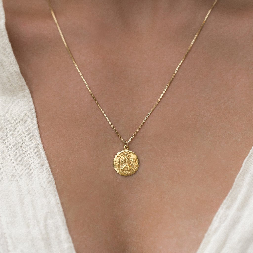 Saint Christopher Necklace | Gold Necklaces Leah Alexandra   