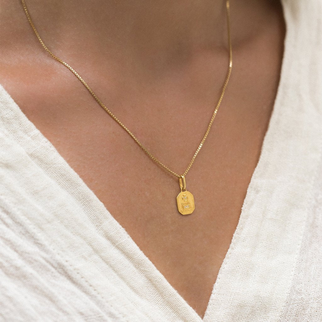 Love Token Necklace | Square Necklaces Leah Alexandra   