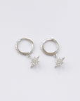 Star Charm Huggie Earrings Earrings P&K Silver  