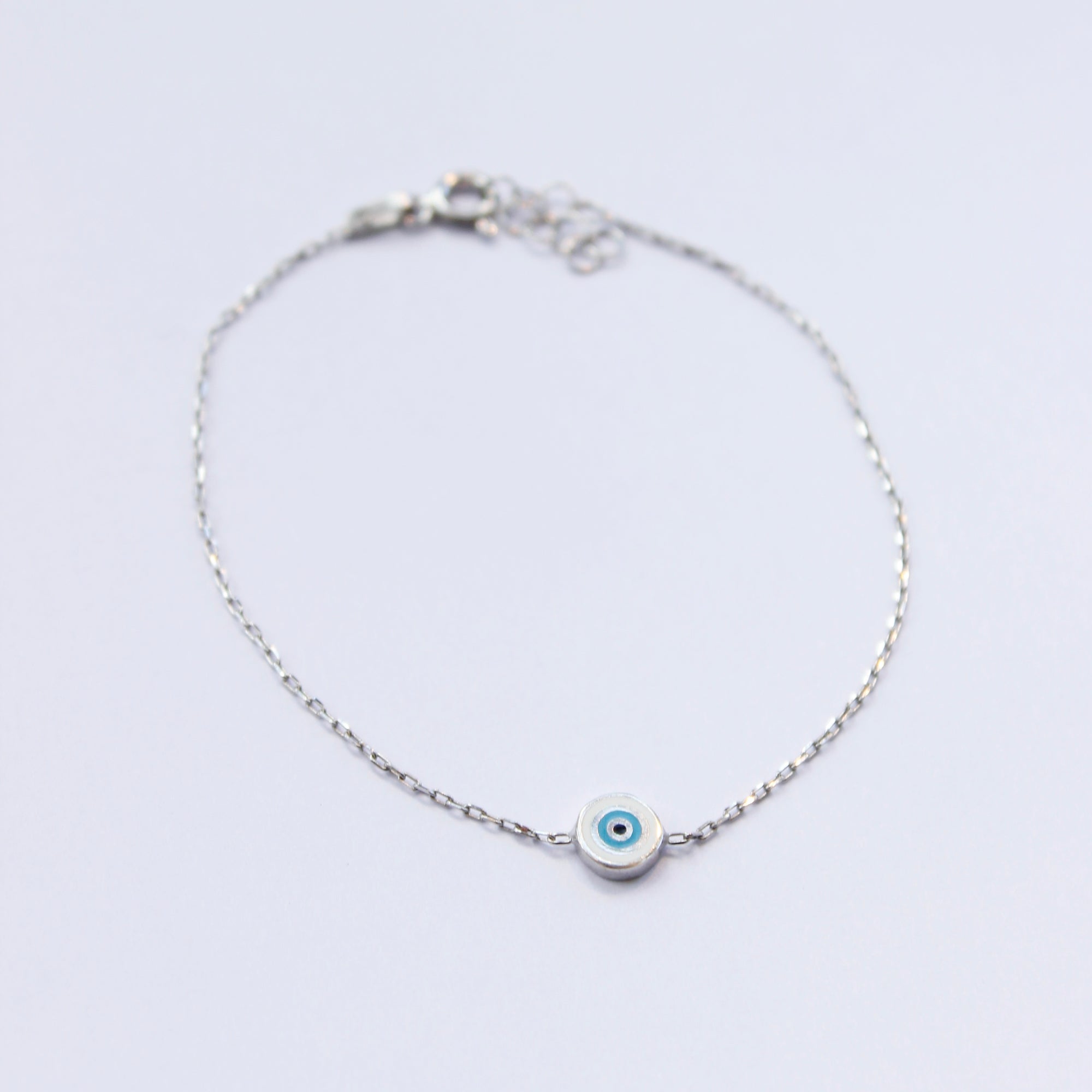 Kamalei Tiny Enamel Eye Bracelet Bracelets P&K Silver  