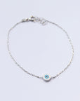 Kamalei Tiny Enamel Eye Bracelet Bracelets P&K Silver  