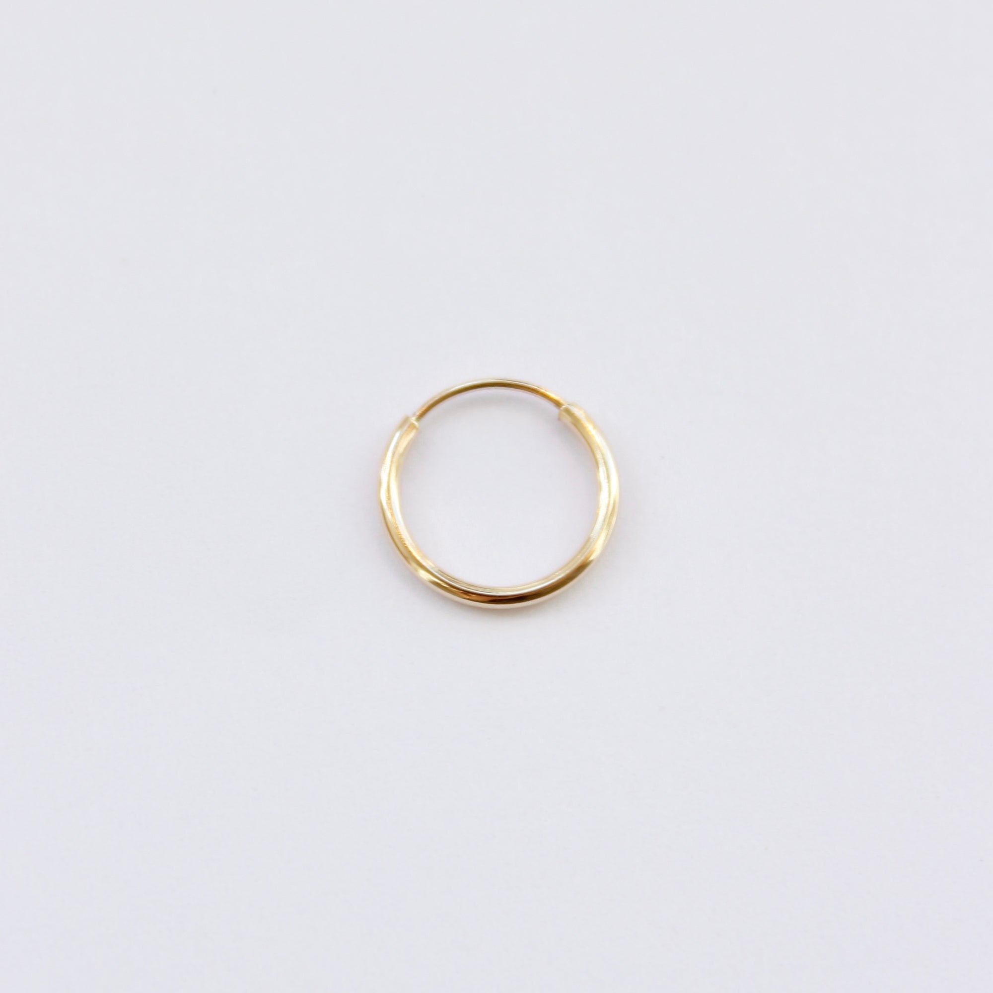 Tiny Gold Hoop Earring | 14K | Single Earrings P&K   