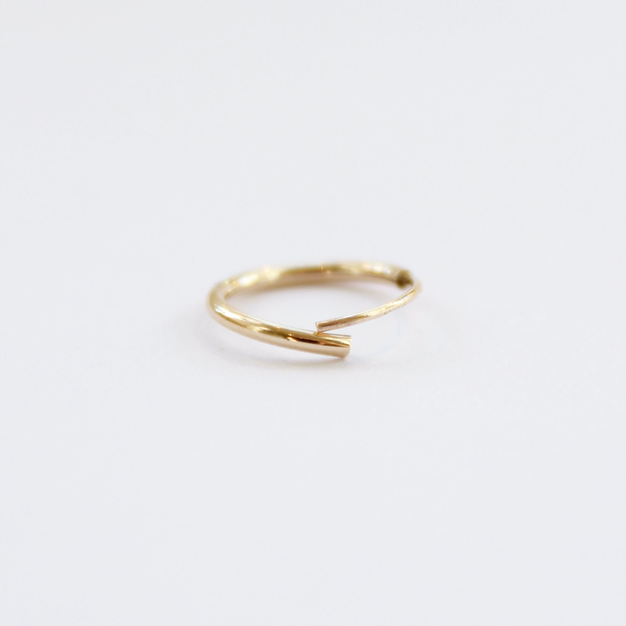 Tiny Gold Hoop Earring | 14K | Single Earrings P&amp;K   