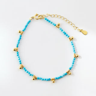 Khaya Beaded Gem Bracelet Bracelets P&K Turquoise  