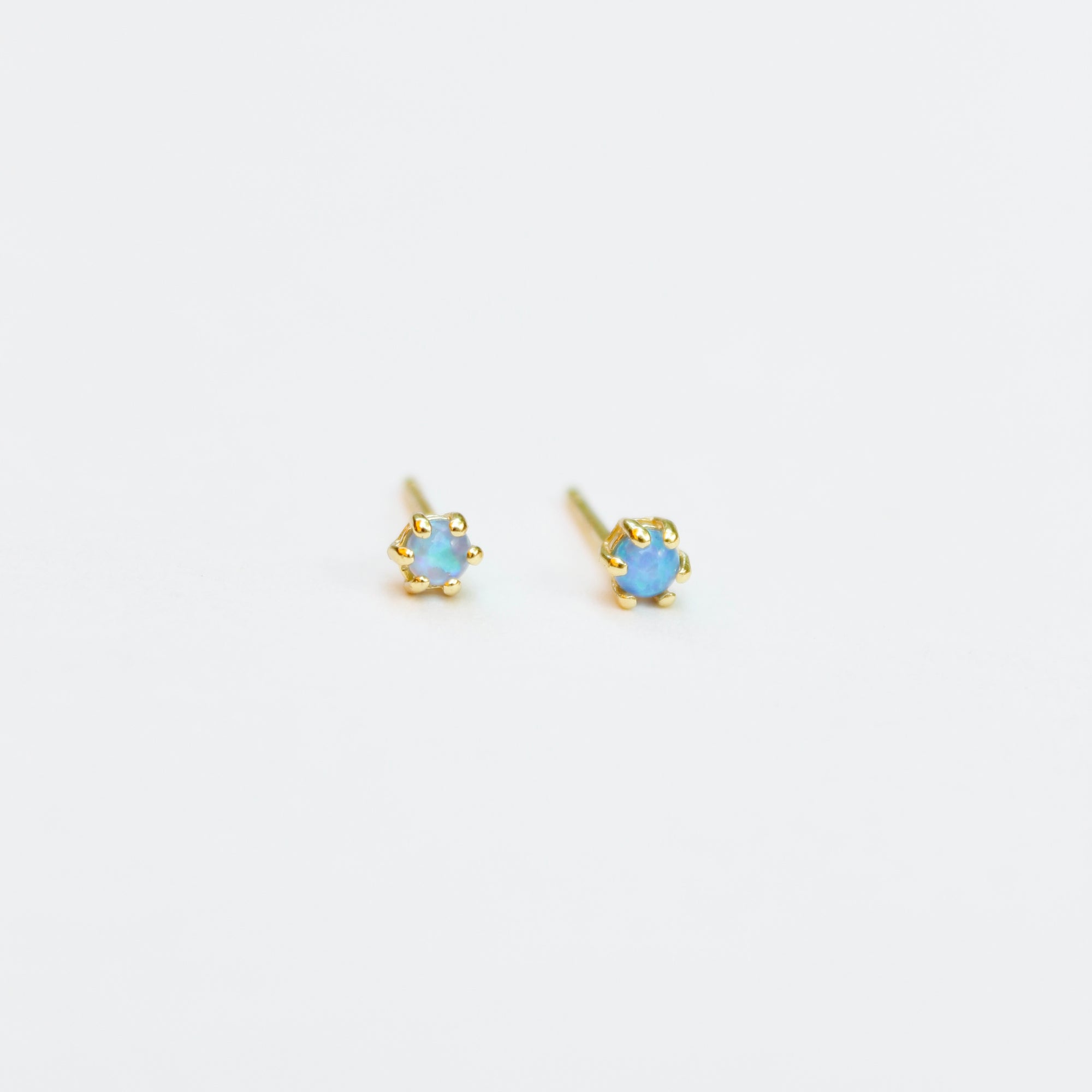 Opal Prong Stud Earrings Earrings P&K   