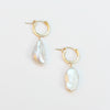 Amelia Hoops | Pearl Earrings Leah Alexandra Organic  