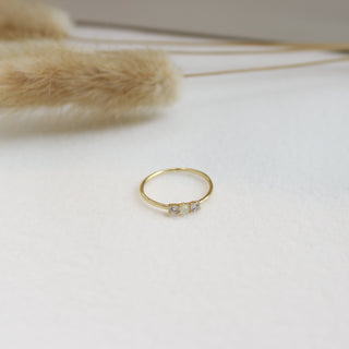 Three Stone Ring | White Opal Rings P&K 5  