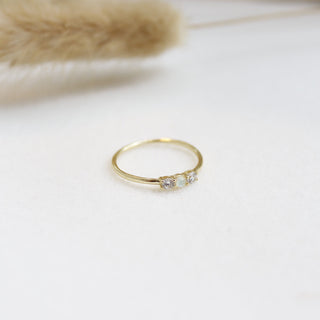 Three Stone Ring | White Opal Rings P&K   