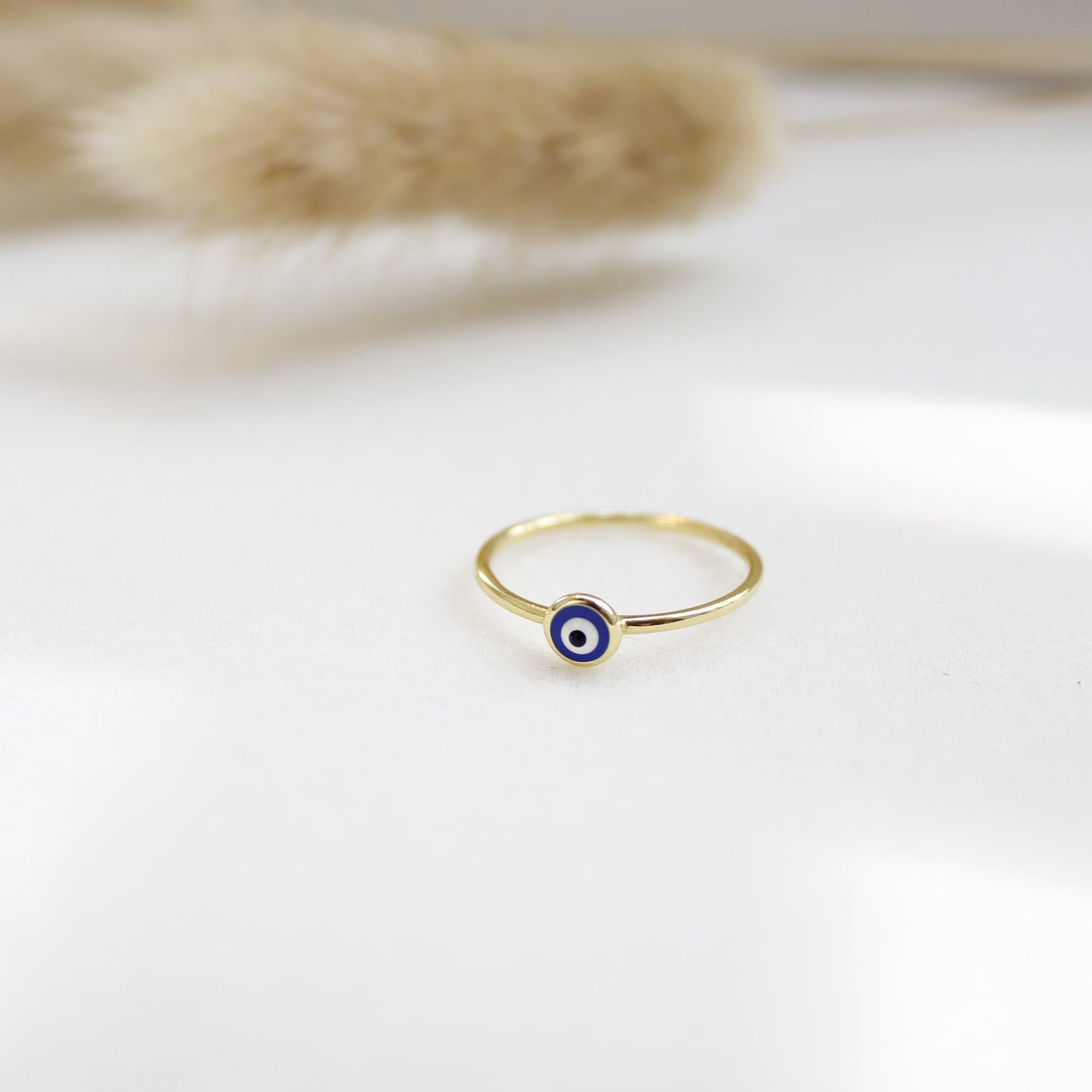 Tiny Evil Eye Ring Rings P&K Yellow gold 5 