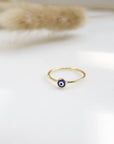 Tiny Evil Eye Ring Rings P&K Yellow gold 5 