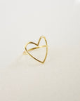 Open Heart Ring | Large Rings P&K Yellow gold 5 