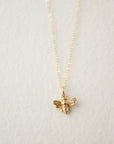 Small Bee Charm Necklace | Gold Necklaces Katie Waltman Jewelry   