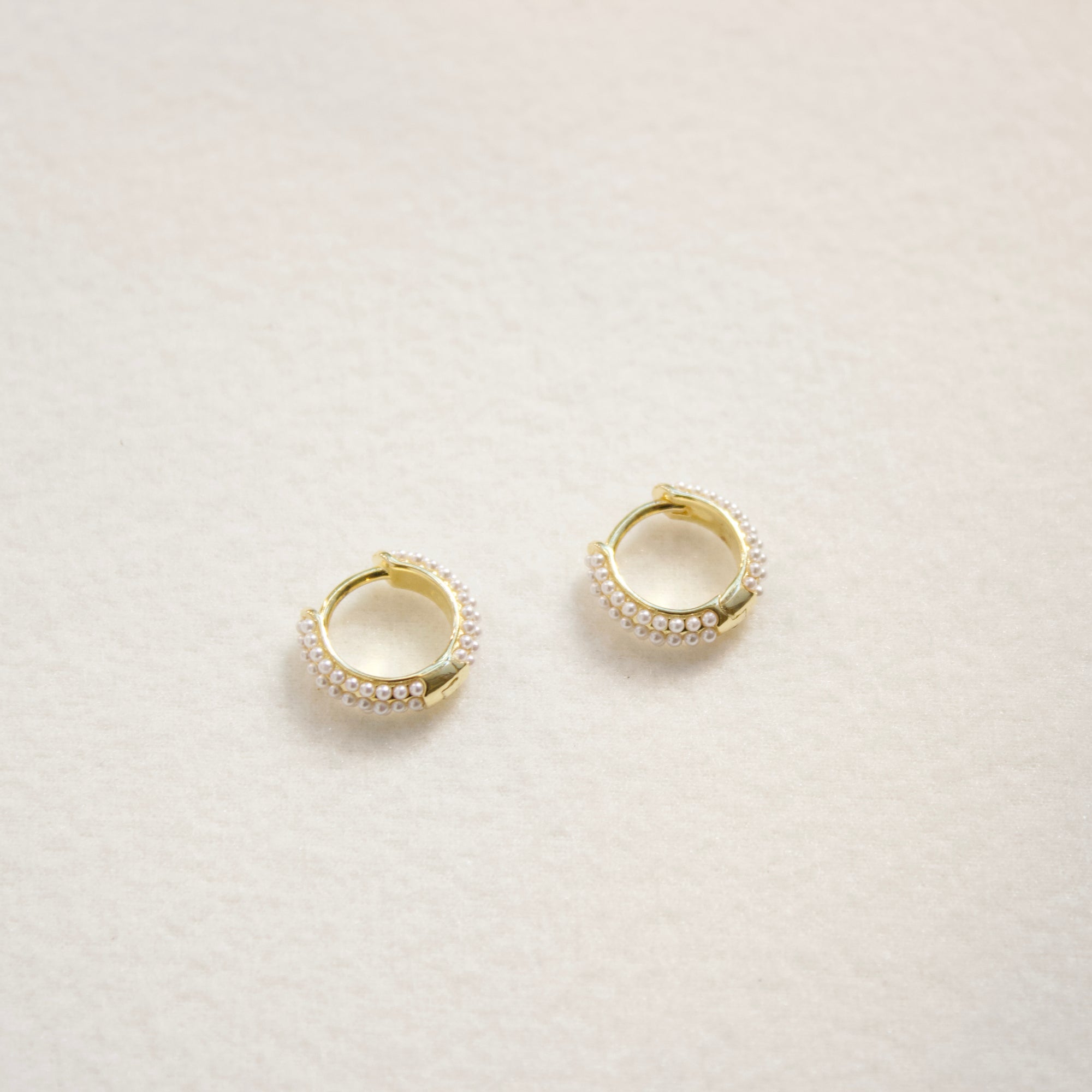 Seed Pearl Huggie Earrings Earrings P&K   