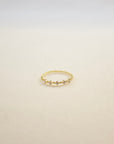 Five Bezel Beaded Ring Rings P&K 5  