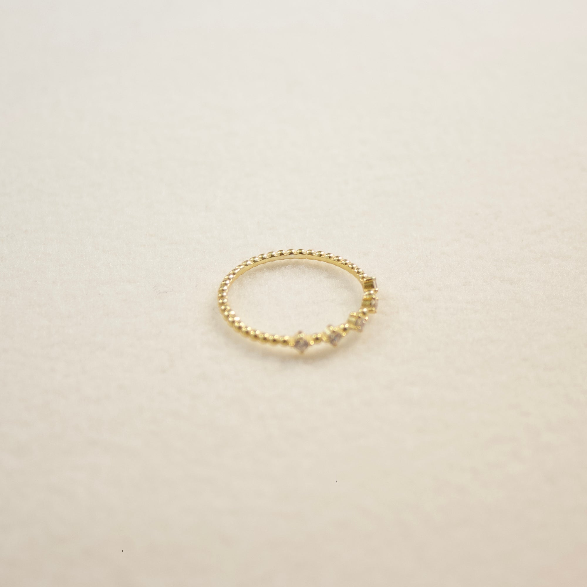 Five Bezel Beaded Ring Rings P&K   