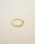 Five Bezel Beaded Ring Rings P&K   