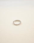 Square Stacking Band |White CZ Rings P&K   