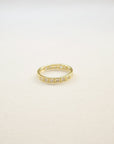 Square Stacking Band |White CZ Rings P&K Yellow gold 5 