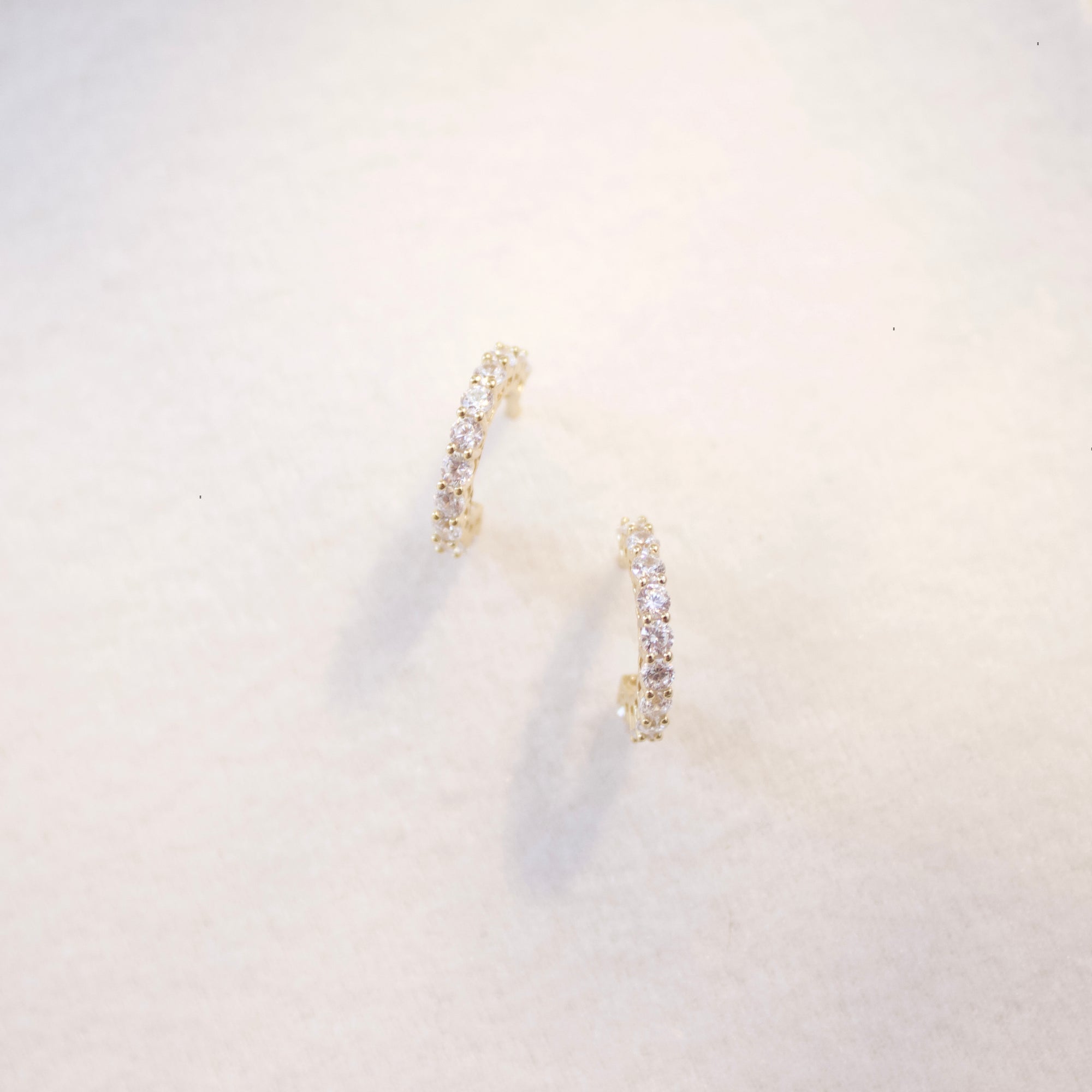 Bethany Crystalized Hoops | CZ Earrings P&K   