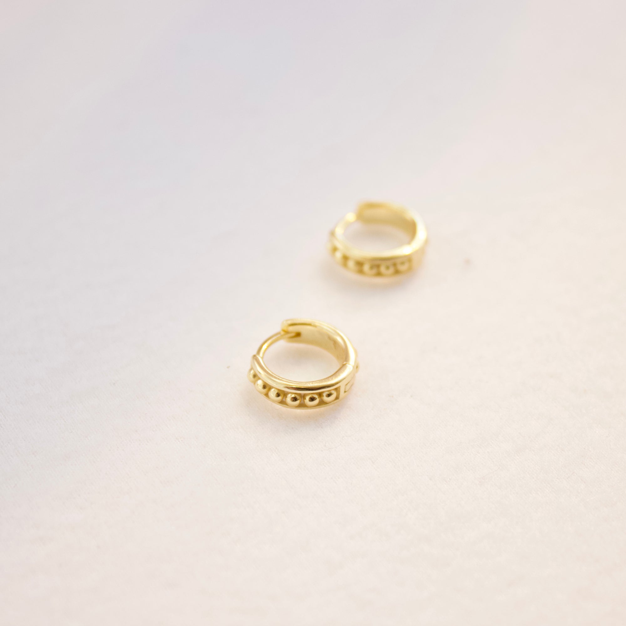 Miley Beaded Accent Huggies Earrings P&K   