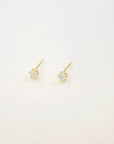 Opal Prong Stud Earrings Earrings P&K White opal  