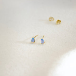 Teardrop Opal Stud Earrings Earrings P&K Yellow gold  